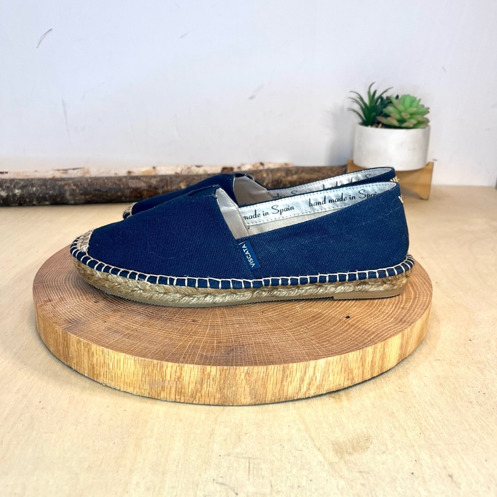 •Viscata | Barceloneta Canvas Espadrille Flats in Navy Size 38/7 - Picture 6 of 13